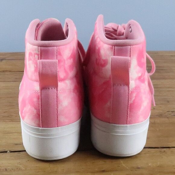ADIDAS BRAVADA PINK HAWAIIAN FLORAL HIGH TOP PLATFORM CANVAS SNEAKERS SIZE 9.5 - Picture 5 of 11